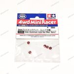 Tamiya 2mm Alumunium Lock nut (red, 5pc) - item 15493