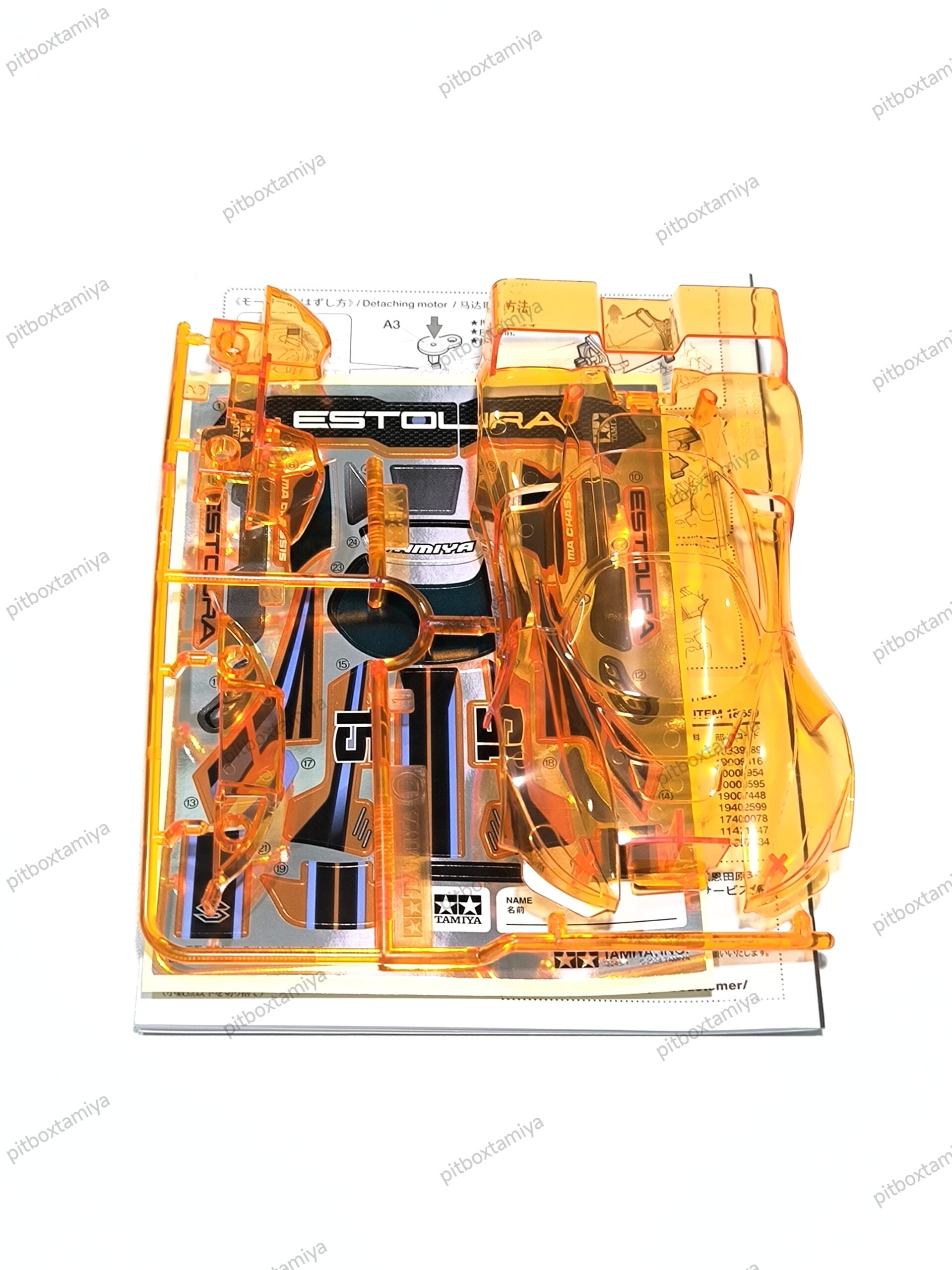 IMG_20260930_145817 Tamiya Body Estoura Clear Orange Ma Chassis Loose Part Original - Image 1