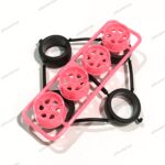 Tamiya Velg Large Tear Drop Pink + Ban Loose Part Original
