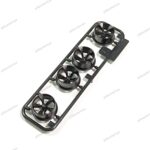 Tamiya Velg 5 Spoke Black Medium Loose Parts Ori
