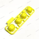 Tamiya Velg Medium Dish Type Fluorescent Yellow Loose Parts Original